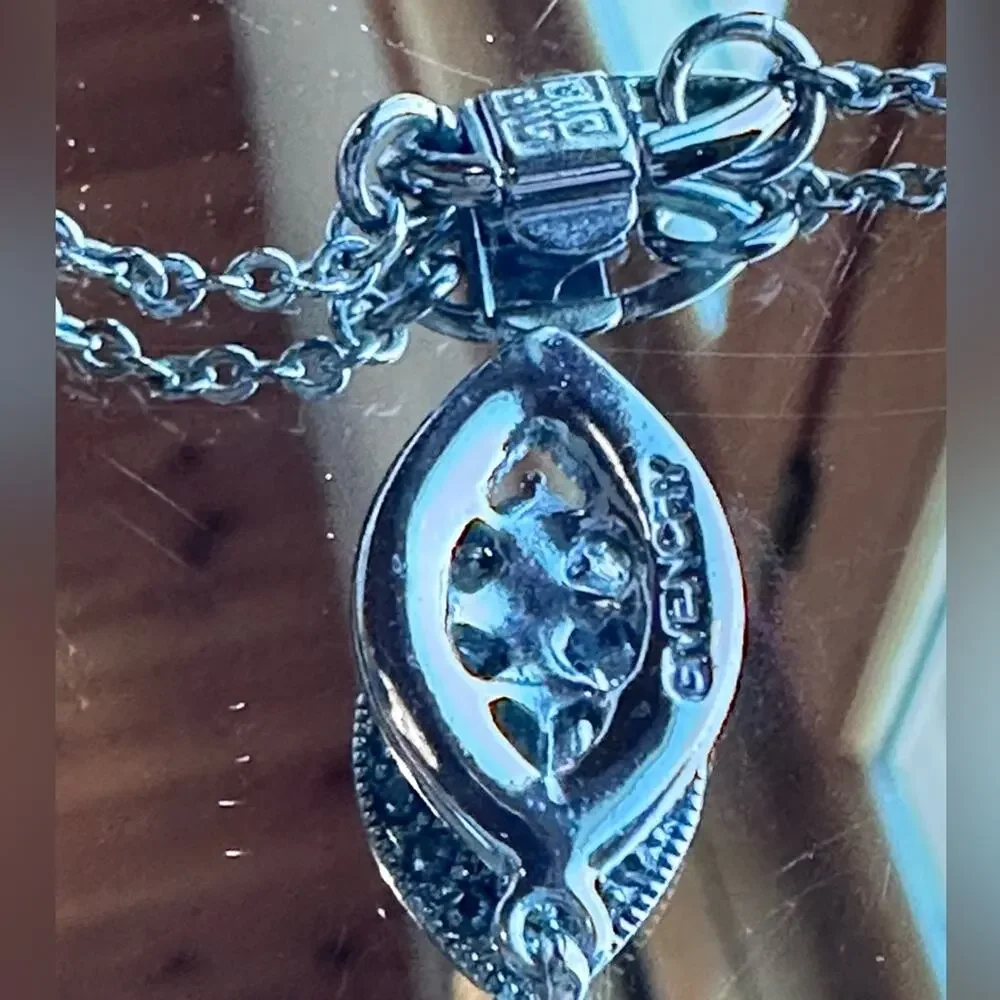 Givenchy - Night Star Rhinestone and Marcasite Necklace, black and rhodium - Picture 5 of 7